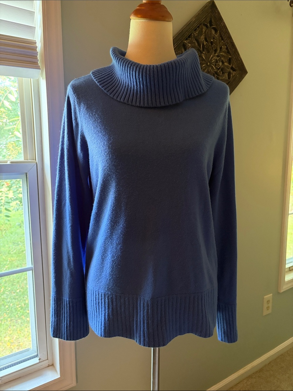 Josephine Chaus Soft Blue Cowl Neck Sweater